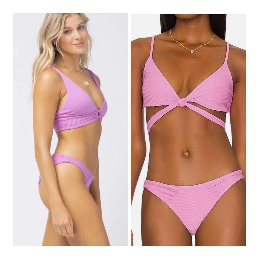 L* Space | Sol Classic Bikini Bottom In Rosebud | XL